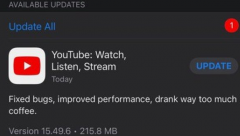 YouTubeiOSӦյ״θ